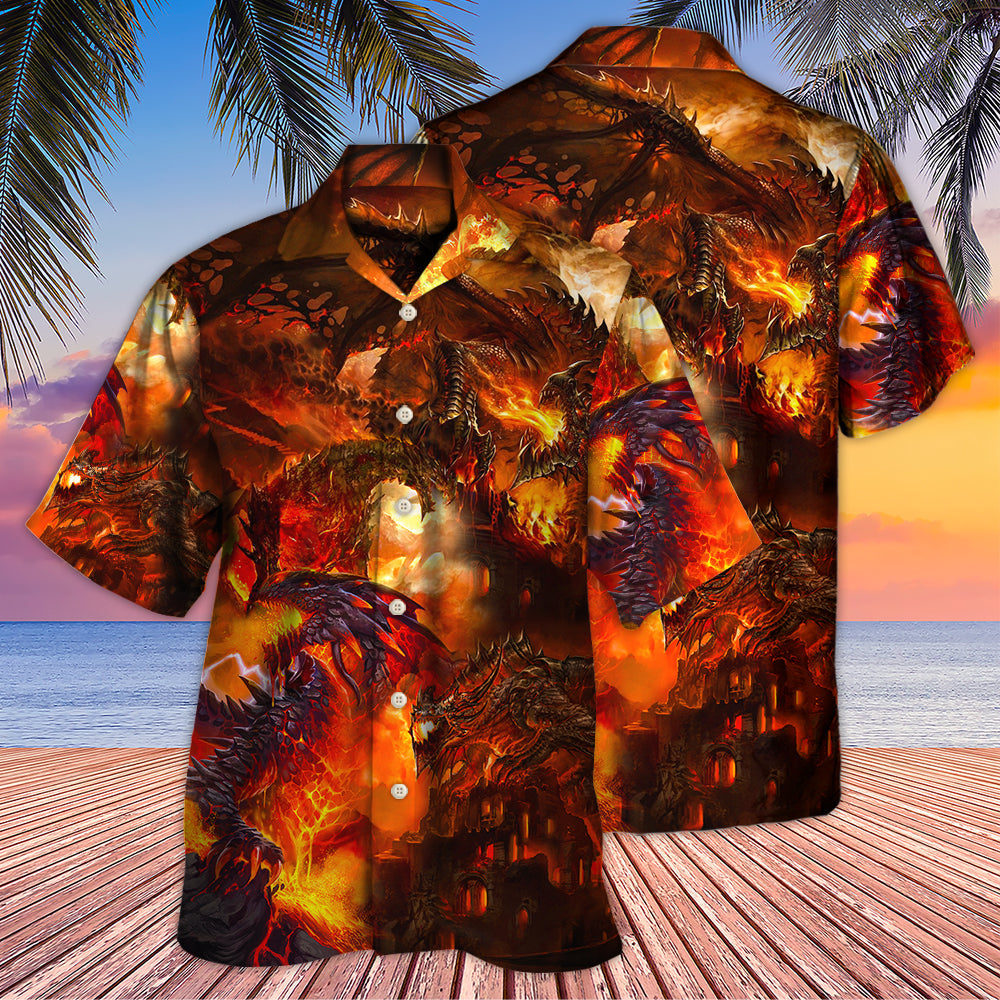 Dragon Red Style - Hawaiian Shirt - Reefox