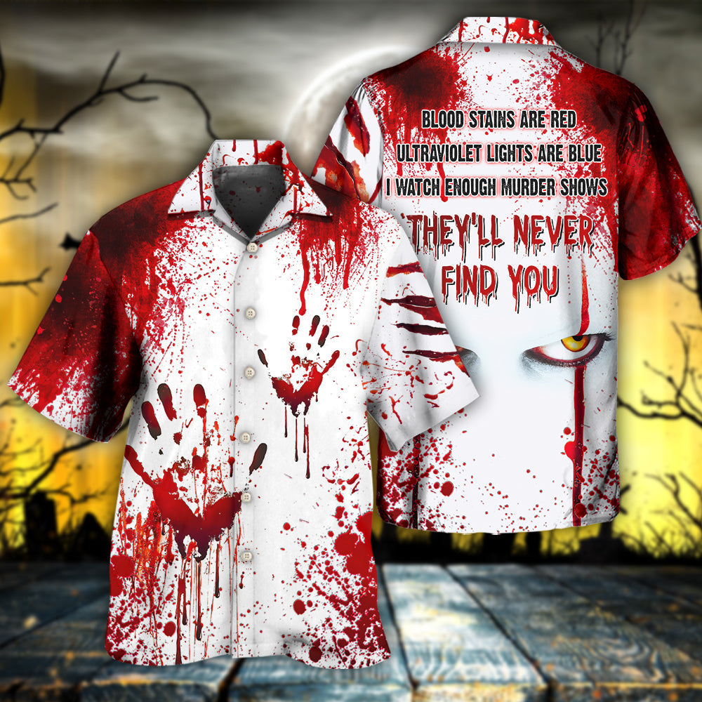 Halloween Clown They'll Never Find You - Hawaiian Shirt - Reefox