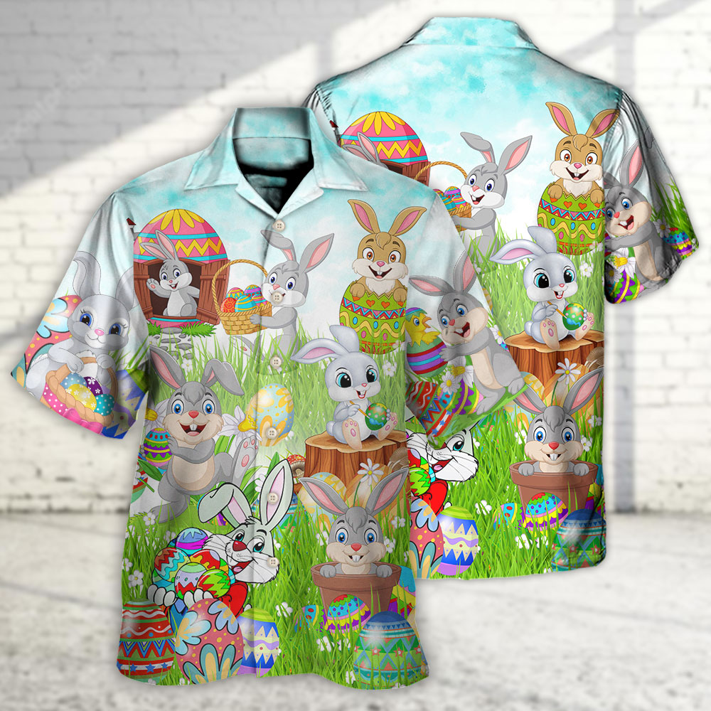 Easter Im So Egg Funny Rabbit - Hawaiian Shirt - Reefox