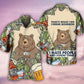 Bear I Drink Bourbon - Hawaiian Shirt - Reefox