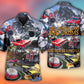 Car Muscle Car And Drum Racing Music Lover - Hawaiian Shirt - Reefox