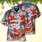 Christmas Funny Santa Claus Happy Xmas Is Coming Art Style Cool - Hawaiian Shirt - Reefox