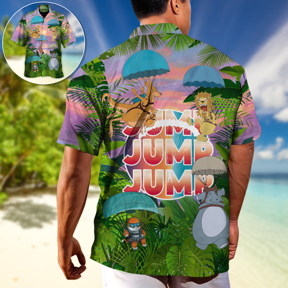 Parasailing Don't Scare Jump Jump Jump - Hawaiian Shirt