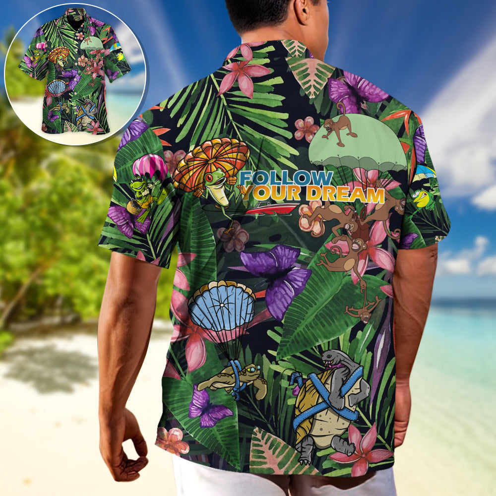 Parasailing Follow Your Dream Animal - Hawaiian Shirt