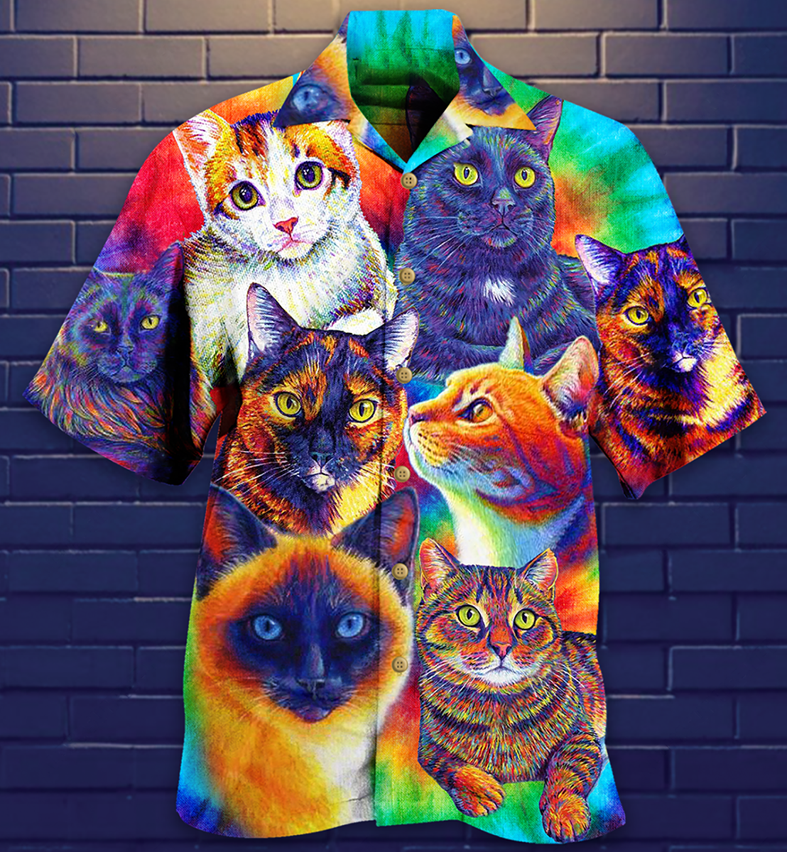 Cat Cute Colorful All My Soul - Hawaiian Shirt - Reefox