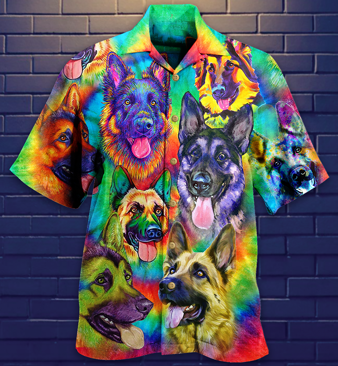 German Shepherd Dogs Love Summer Colorful - Hawaiian Shirt - Reefox
