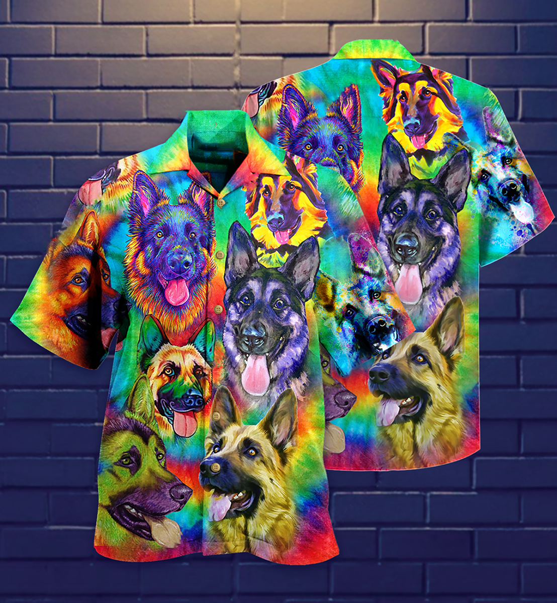 German Shepherd Dogs Love Summer Colorful - Hawaiian Shirt - Reefox
