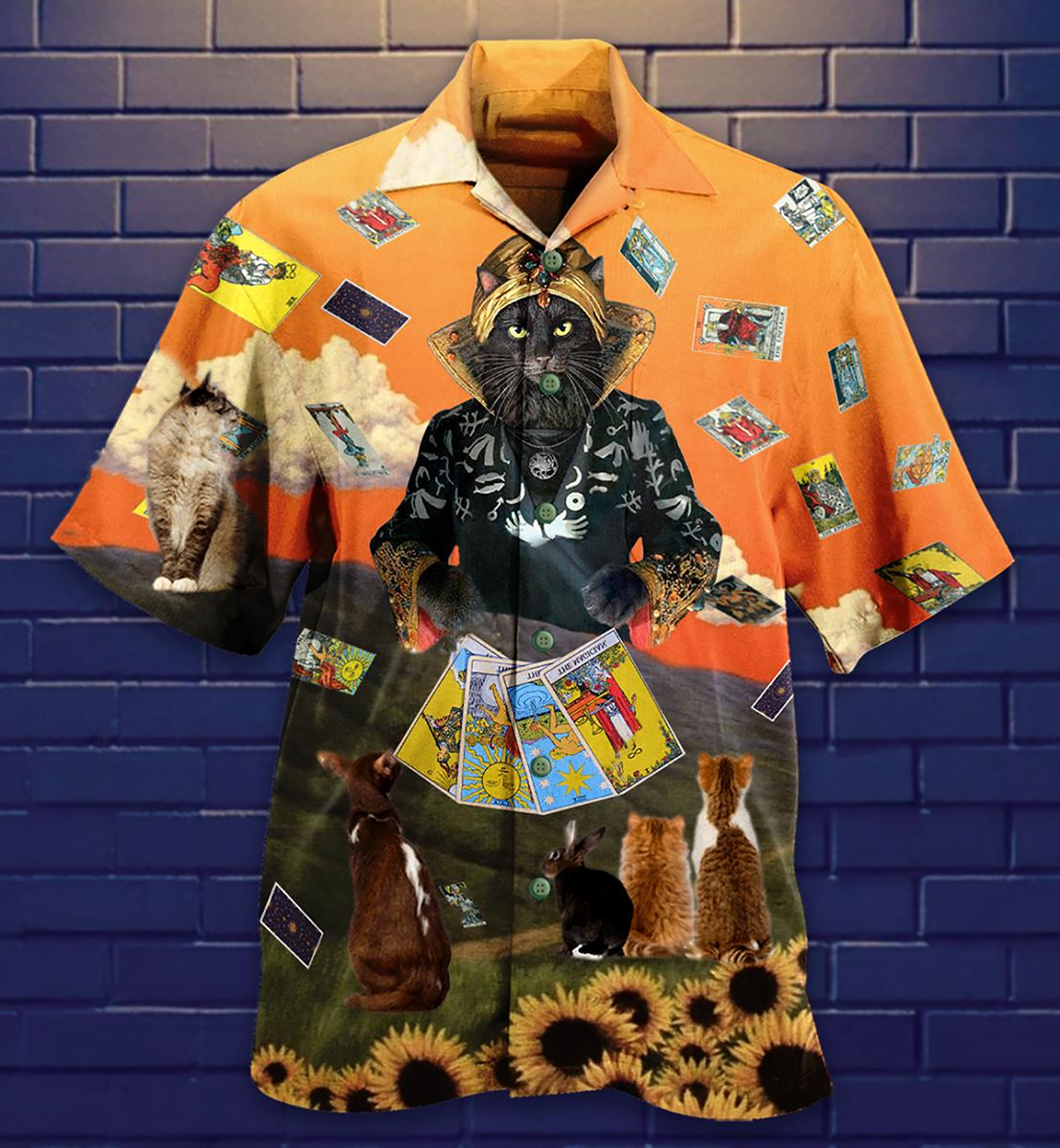 Cat Tarot Cool Style - Hawaiian Shirt - Reefox