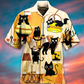 Black Cat Yellow Dinner Style - Hawaiian Shirt - Reefox
