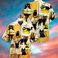 Black Cat Yellow Dinner Style - Hawaiian Shirt - Reefox