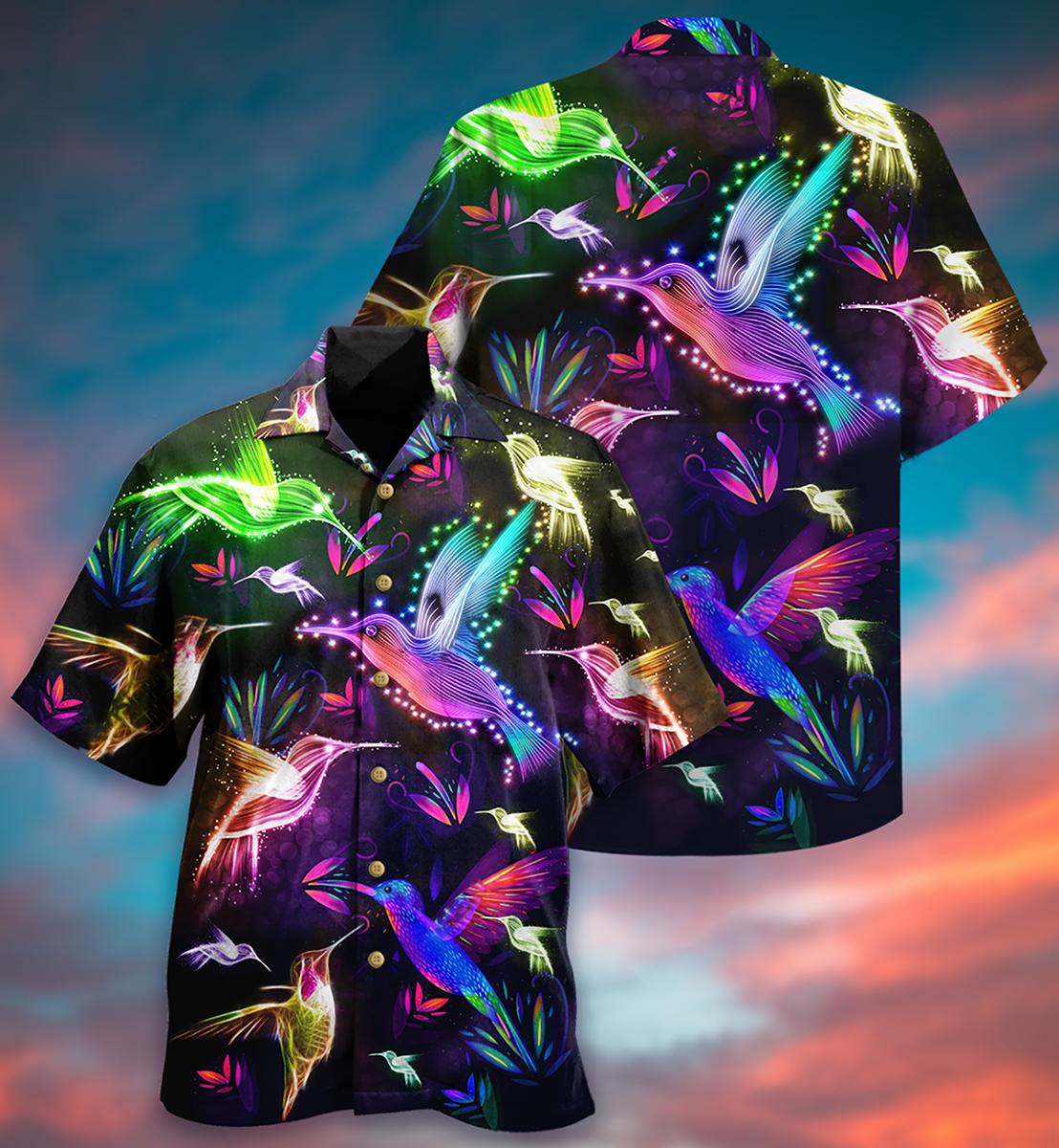 Hummingbird Fly All Night - Hawaiian Shirt - Reefox
