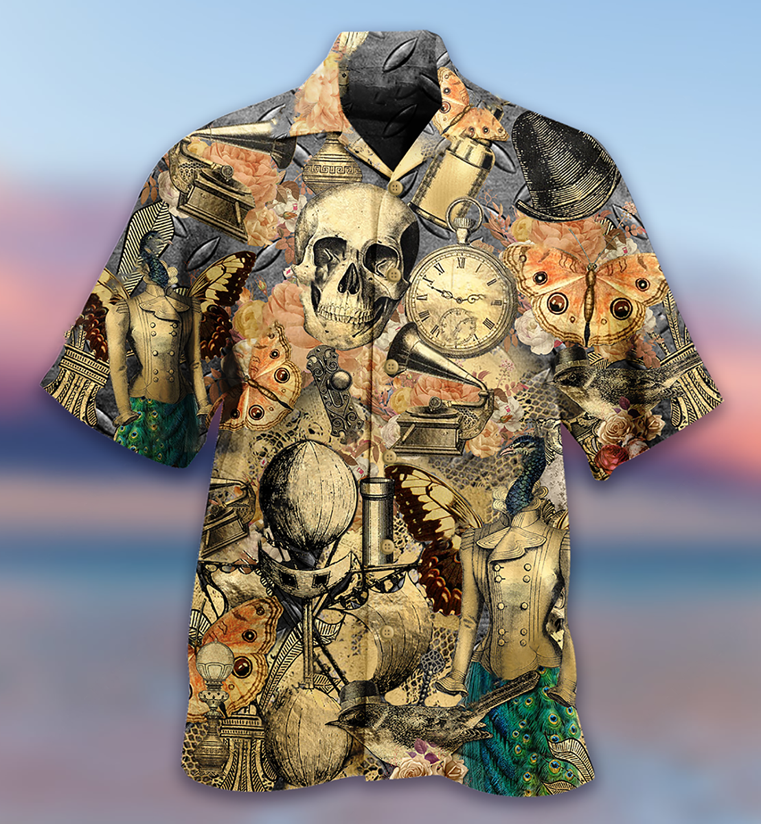 Skull Retro Style - Hawaiian Shirt - Reefox