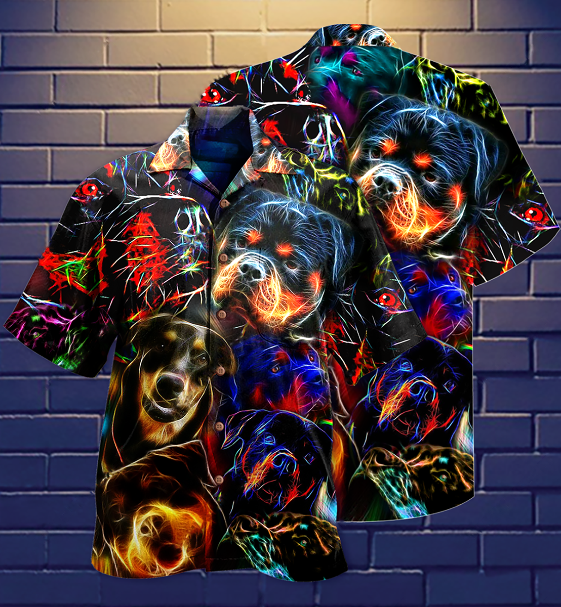 Rottweiler Dogs Bubby Style - Hawaiian Shirt - Reefox