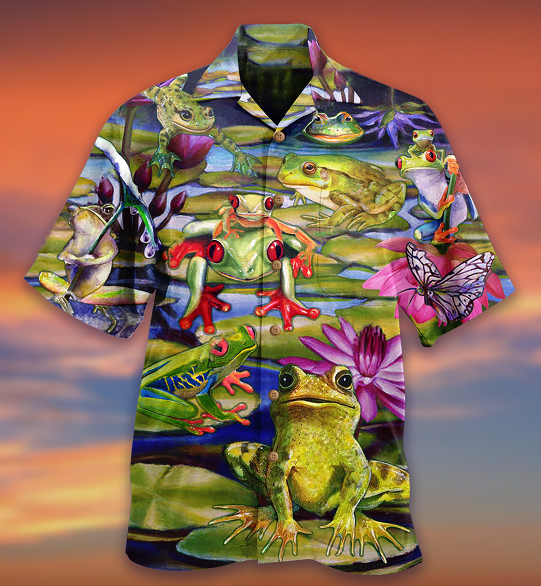 Frog Love Lake - Hawaiian Shirt - Reefox