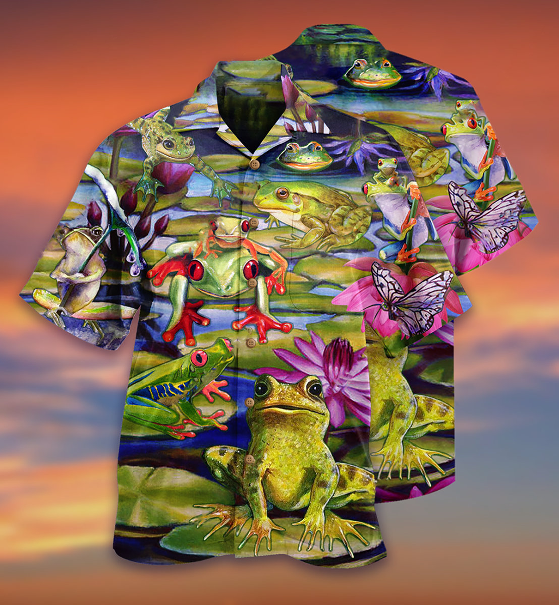 Frog Love Lake - Hawaiian Shirt - Reefox