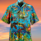 Crab Love Ocean Blue Art Style - Hawaiian Shirt - Reefox