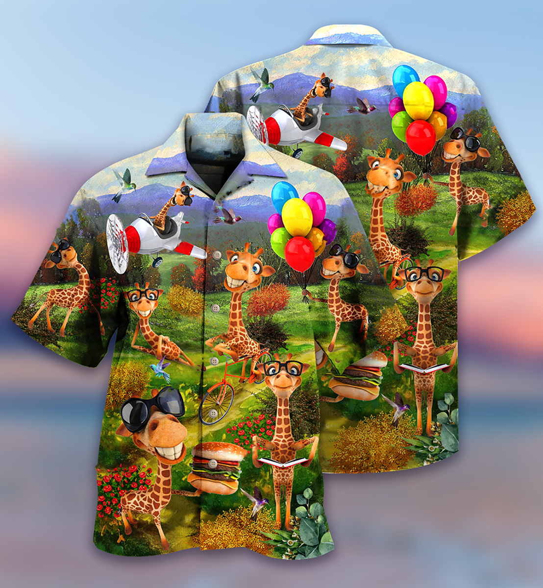 Giraffe Smile Happy - Hawaiian Shirt - Reefox