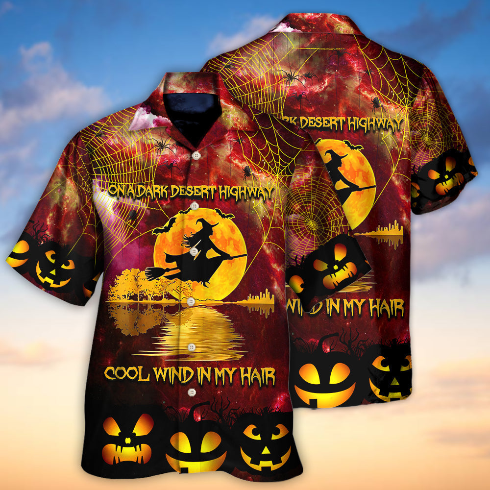 Hippie Halloween On a Dark Desert Highway Cool Wind in My Hair Witch - Hawaiian Shirt - Reefox