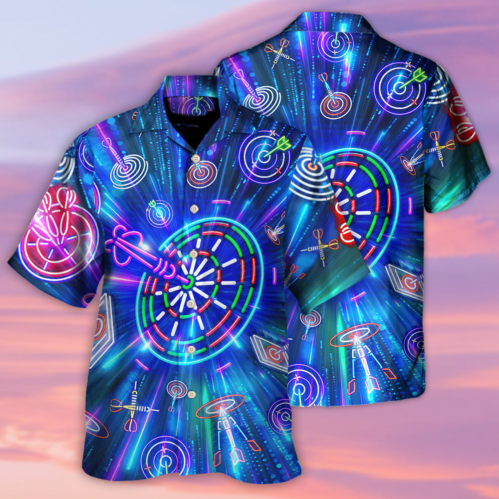 Dart Neon Sign Bright Royal - Hawaiian Shirt - Reefox