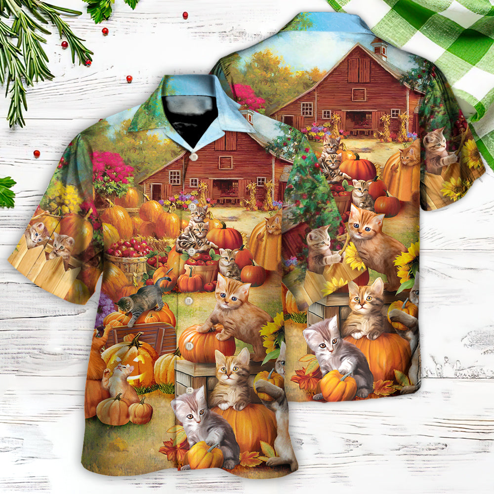 Thanksgiving Cat Wish You Happy Thanksgiving - Hawaiian Shirt - Reefox