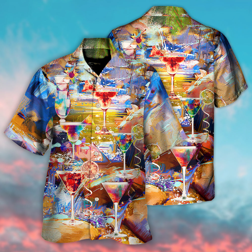 Cocktail Drinks Glass Awesome - Hawaiian Shirt - Reefox