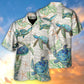 Turtle Peaceful Relaxing Calm Of The Beach And Ship With Sails - Hawaiian Shirt - Reefox