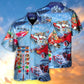 Christmas Santa Claus Start Drag Racing Light - Hawaiian Shirt - Reefox