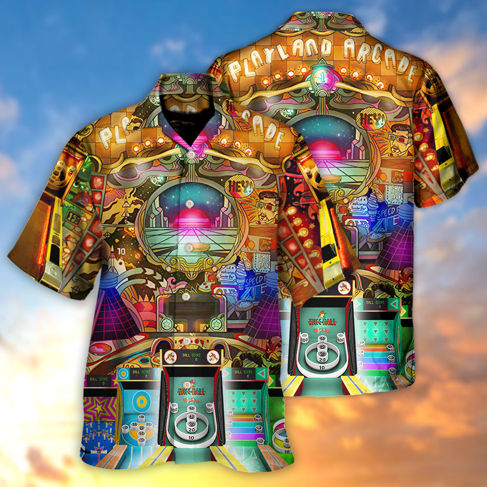 Skee Ball Ball Games Playland Arcade - Hawaiian Shirt - Reefox