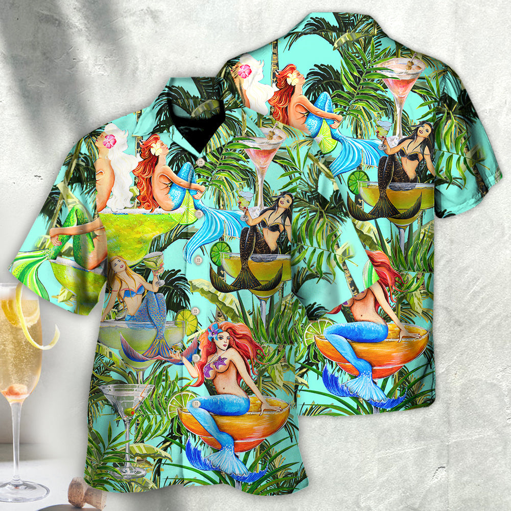 Cocktail And Mermaid Fantasy Beautiful Tropical - Hawaiian Shirt - Reefox