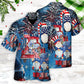 Independence Day Cute Three Trio Gnome 4th Of July - Hawaiian Shirt - Reefox