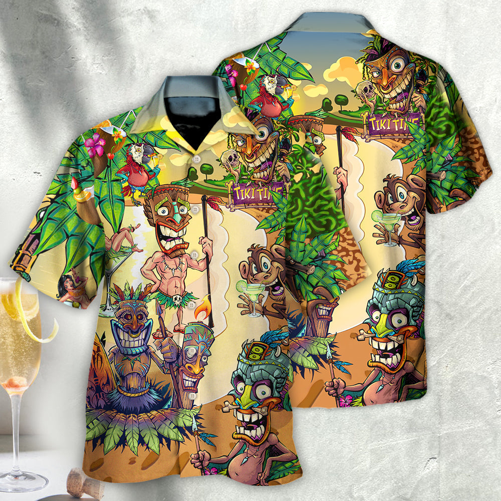 Cocktail Tiki Bar Summer Beach - Hawaiian Shirt - Reefox