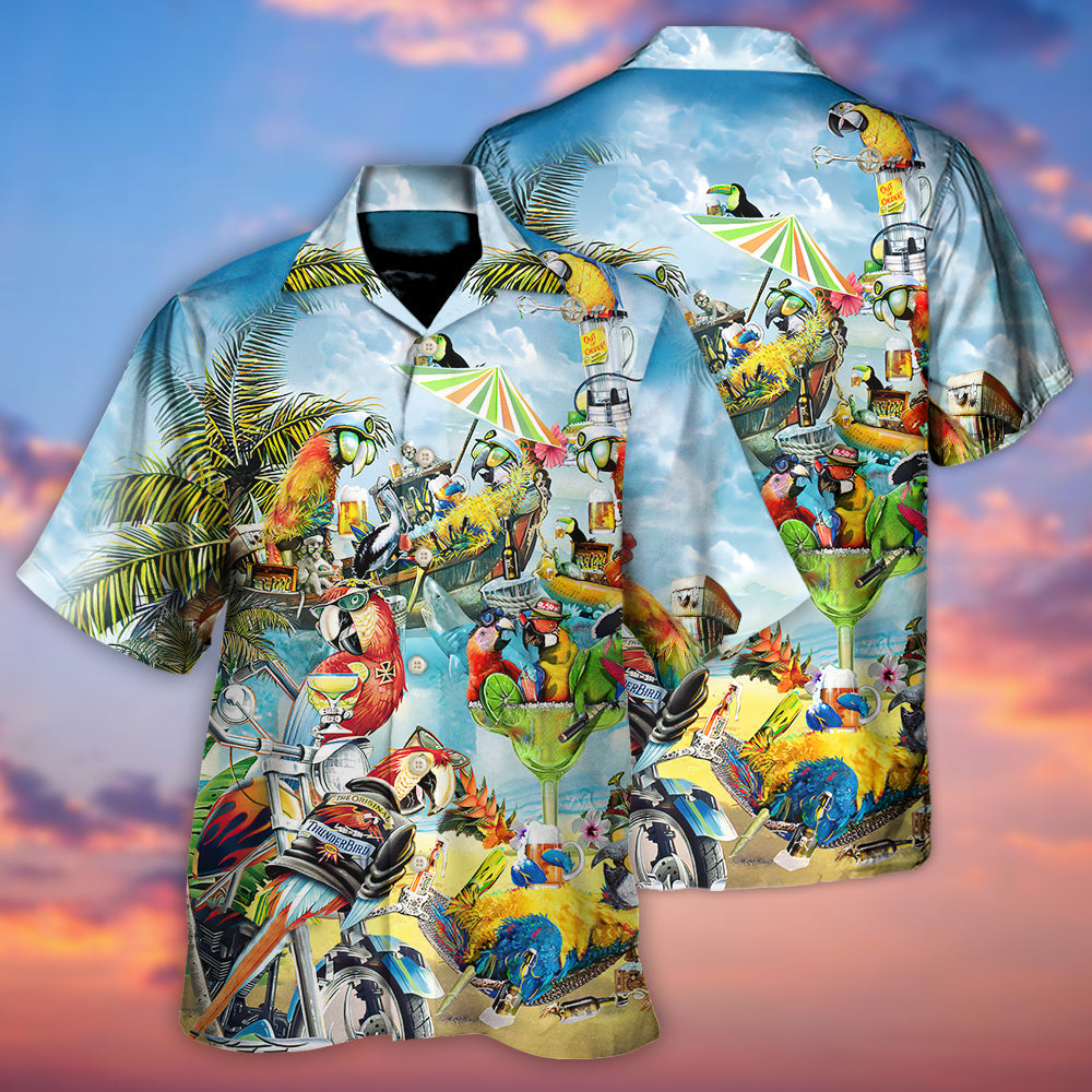 Parrot Cocktail Tropical Vibes - Hawaiian Shirt - Reefox