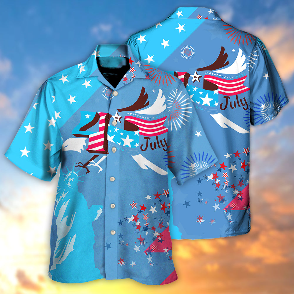 America Independence Happy Day Fourth Of July - Hawaiian Shirt - Reefox