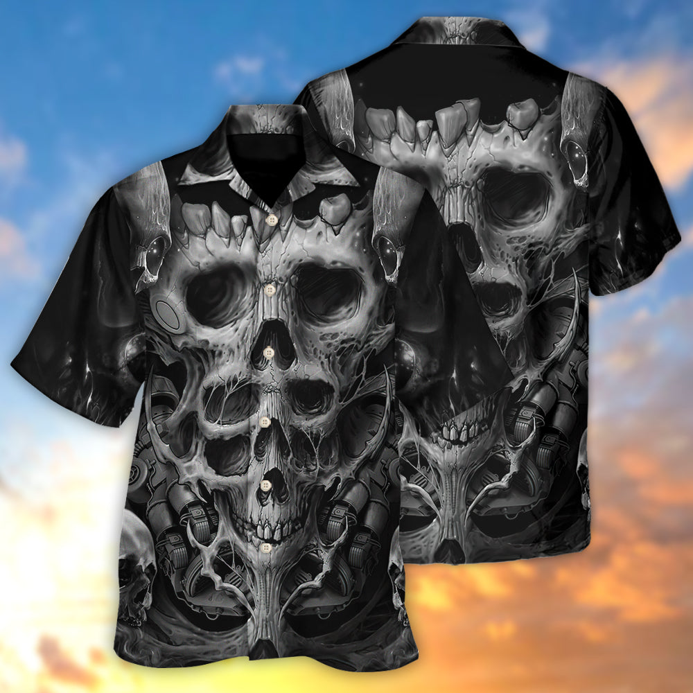 Skull Dark Inner Demons - Hawaiian Shirt - Reefox