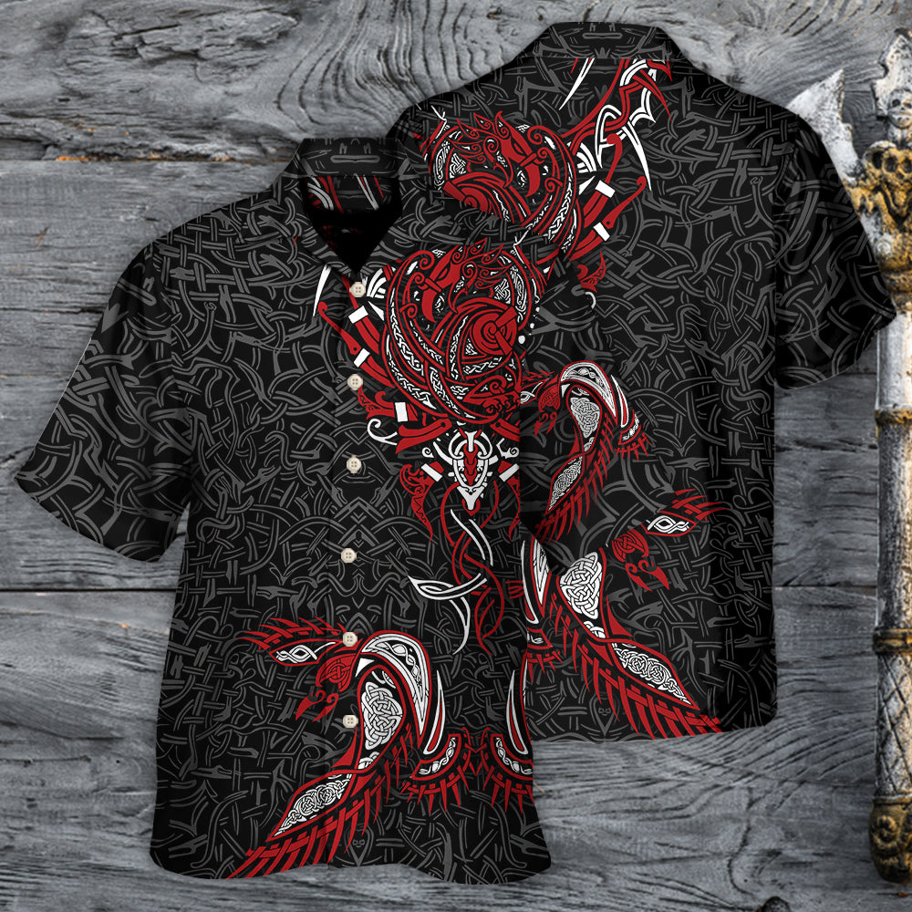 Viking War Raven Life Style - Hawaiian Shirt - Reefox