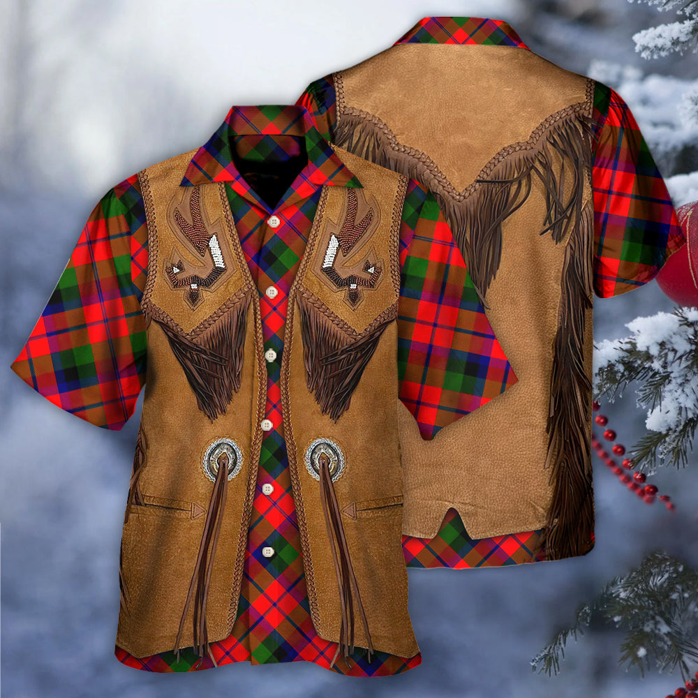 Christmas Santa Vintage Fringe Leather Suede Vest - Hawaiian Shirt - Reefox