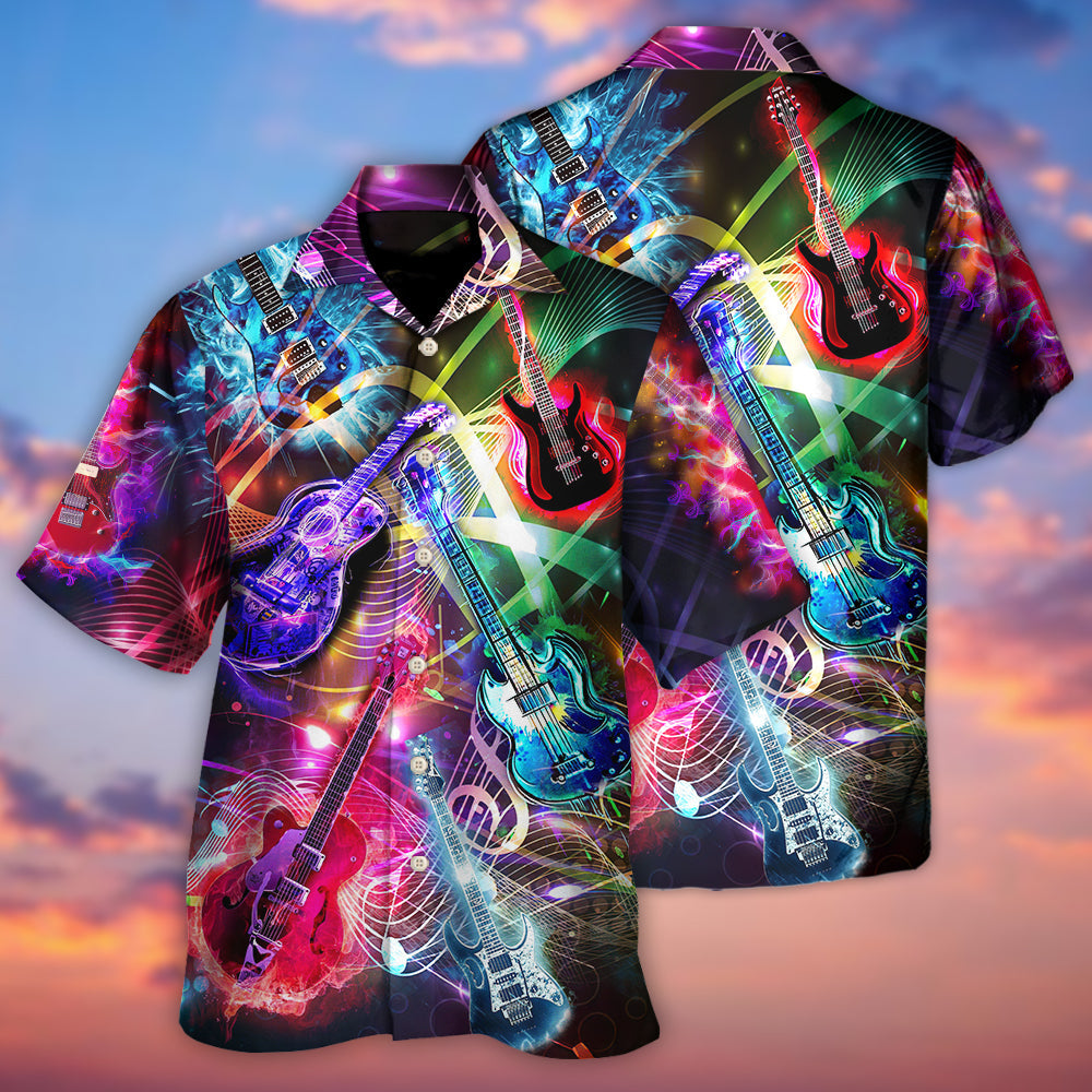 Guitar Is All You Need Neon Amazing - Hawaiian Shirt - Reefox