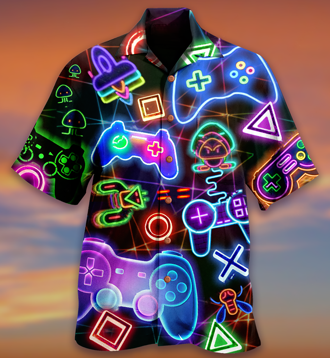 Game Neon Style Love It - Hawaiian Shirt - Reefox