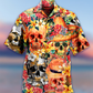 Skull Beautiful And Flowers - Hawaiian Shirt - Reefox