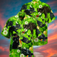 Black Cat Love Green - Hawaiian Shirt - Reefox