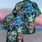 Skull Love Flowers Smile Happy - Hawaiian Shirt - Reefox