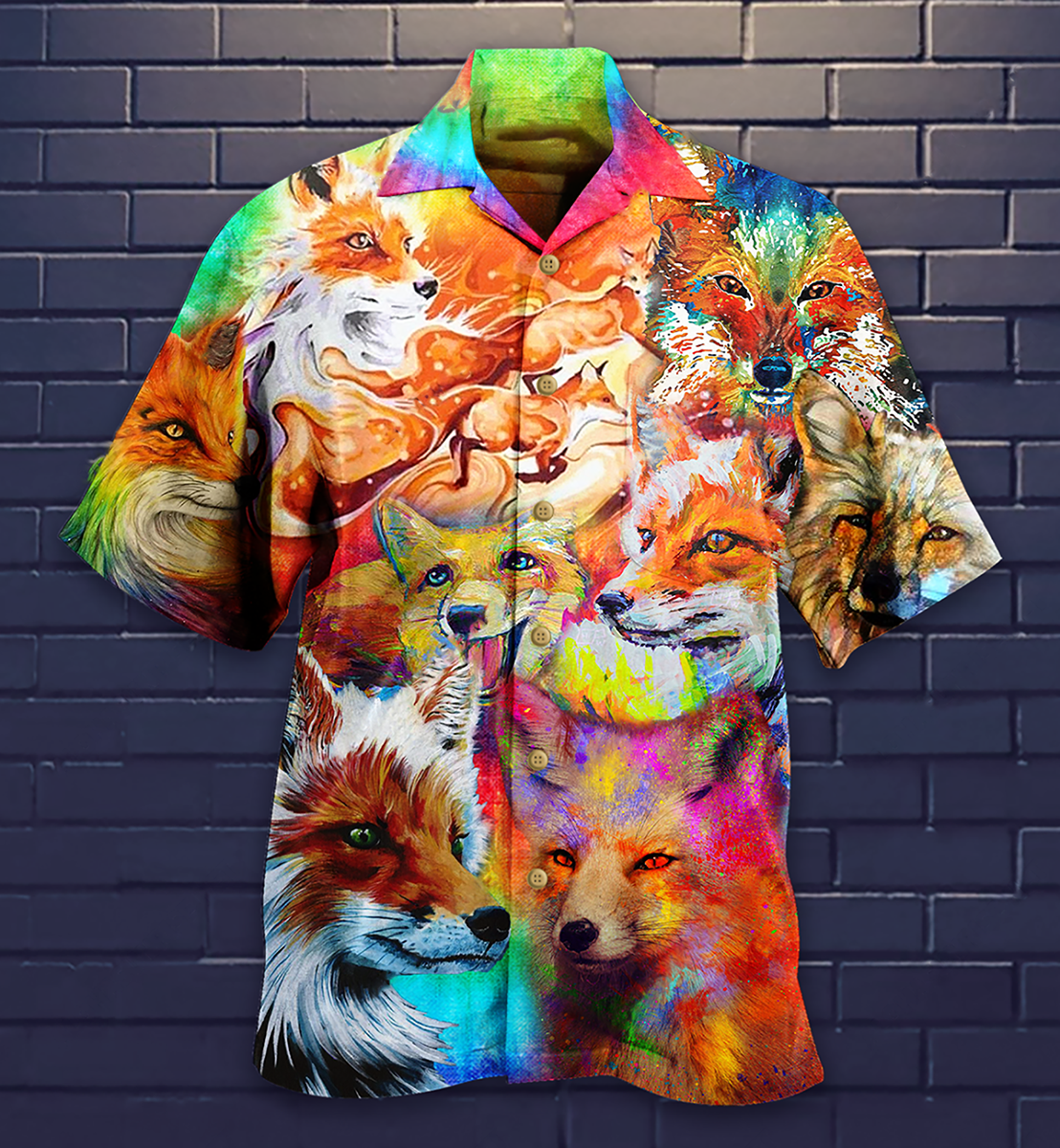Fox Beautiful Painting Style - Hawaiian Shirt - Reefox