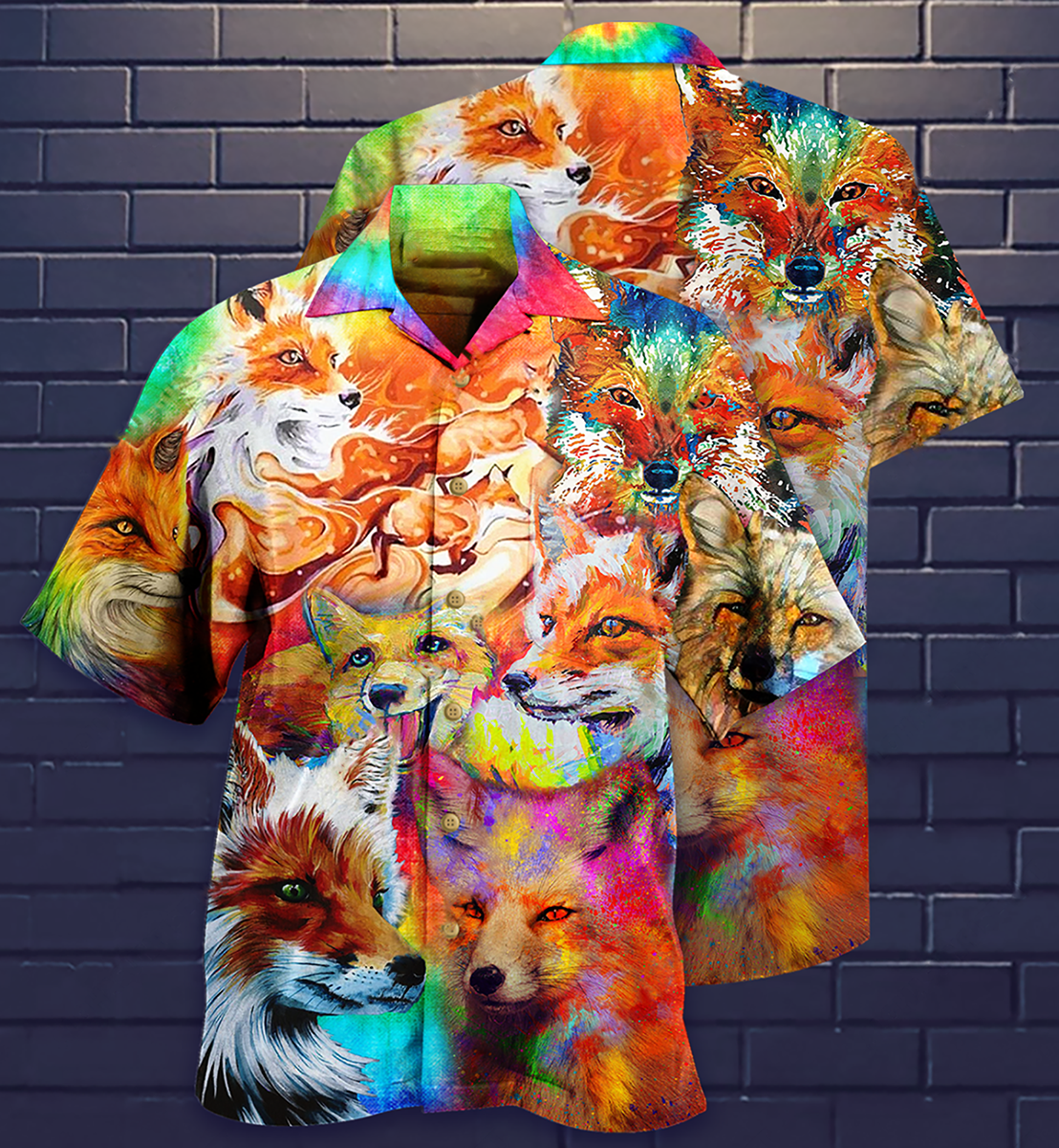 Fox Beautiful Painting Style - Hawaiian Shirt - Reefox