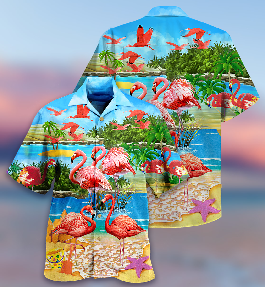 Flamingo Tropical Love Summer Style - Hawaiian Shirt - Reefox