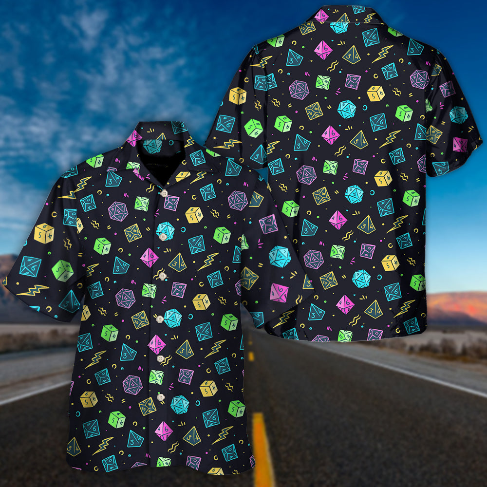 DnD Dice Retro Design - Hawaiian Shirt