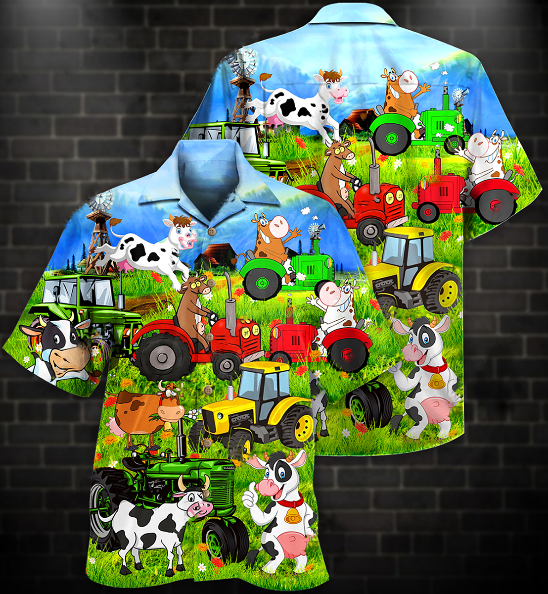 Cow Funny Happy Everyday - Hawaiian Shirt - Reefox