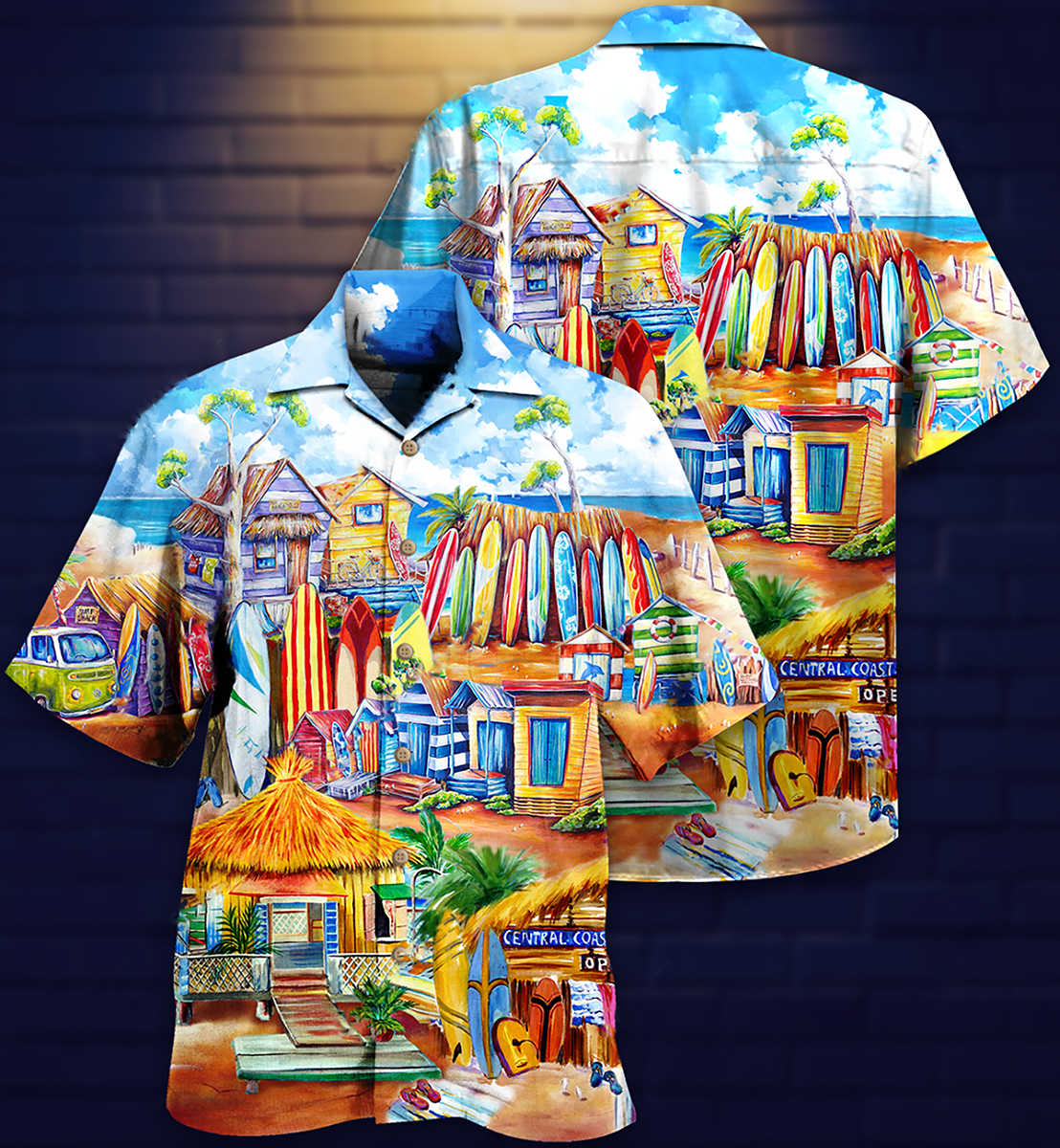 Surfing Store And Beach - Hawaiian Shirt - Reefox