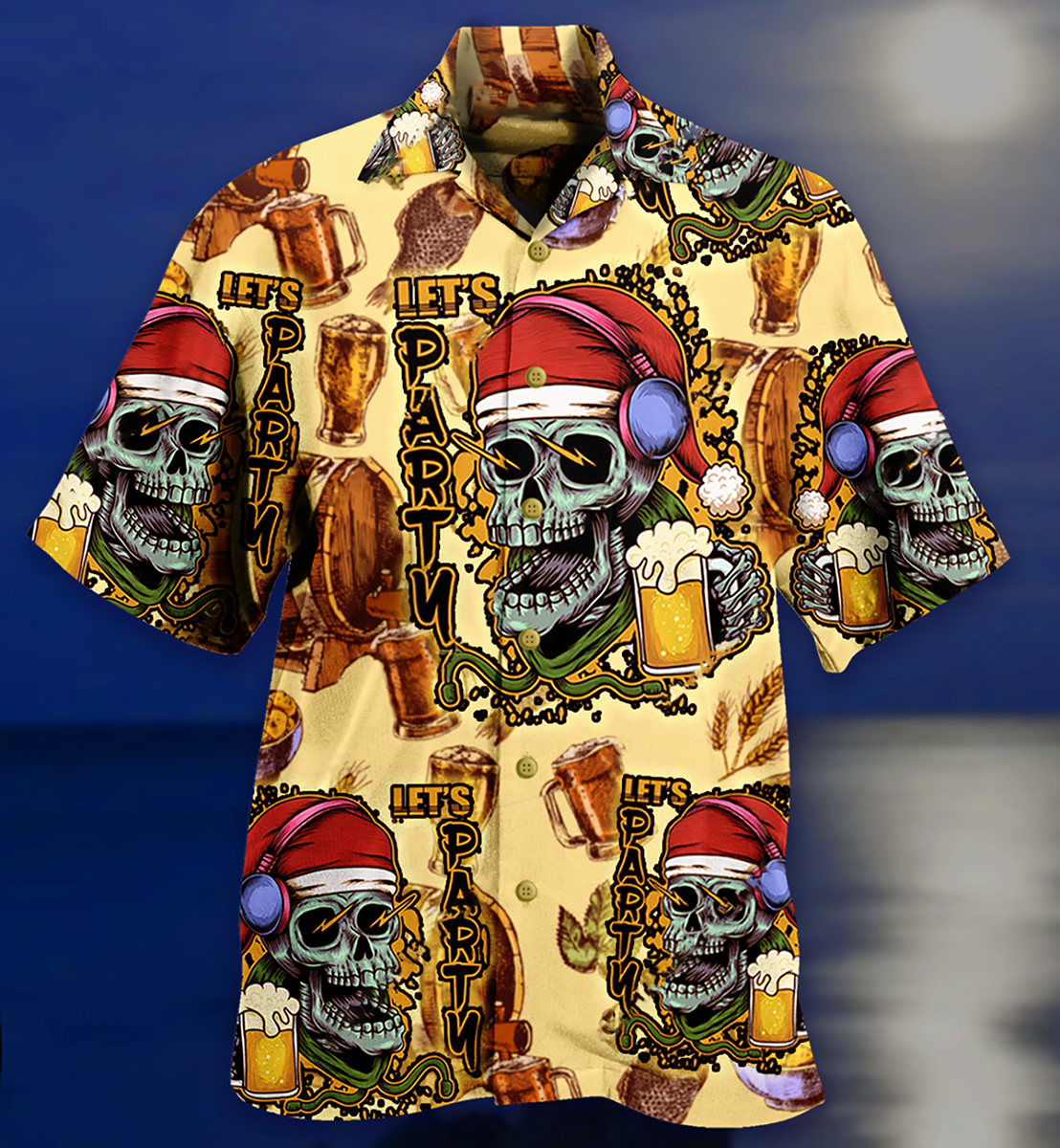 Skull Merry Xmas - Hawaiian Shirt - Reefox