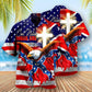 America One Nation Under God Patriotism - Hawaiian Shirt - Reefox