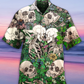 Skull Couple Kiss - Hawaiian Shirt - Reefox